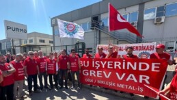 Purmo metal fabrikası personelleri greve çıktı