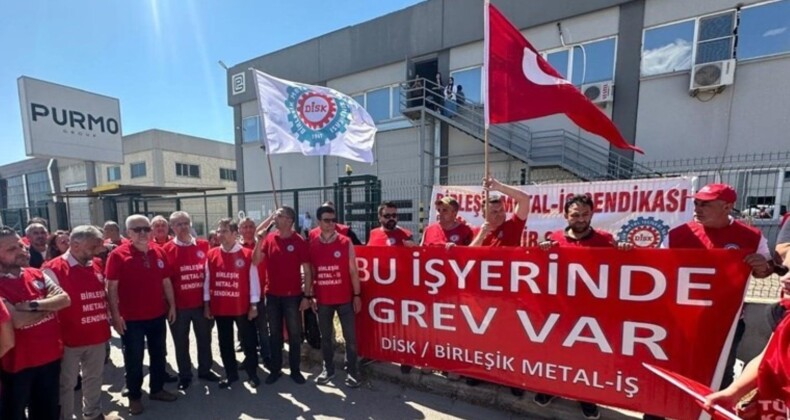 Purmo metal fabrikası personelleri greve çıktı