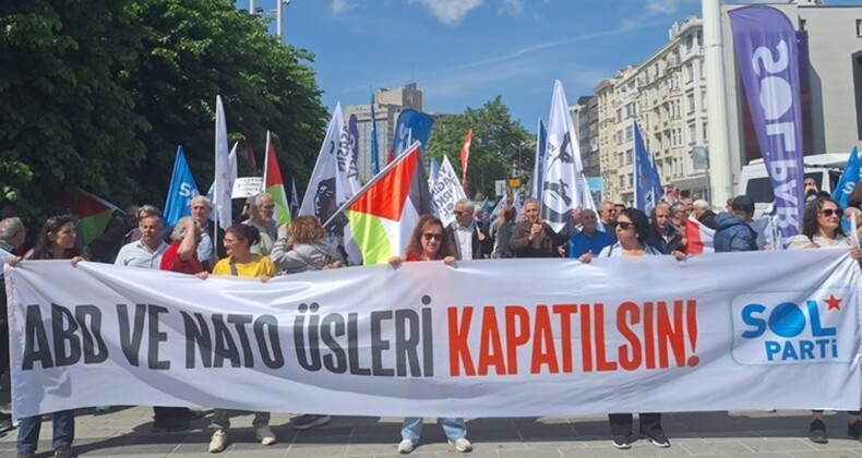 SOL Parti İstanbul’da alana indi: ‘Kahrolsun emperyalizm, yaşasın tam bağımsız Türkiye!’