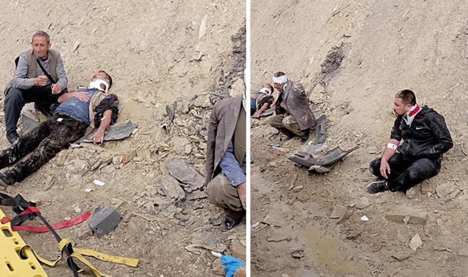 Tankerden sızan yakıt nedeniyle kayan minibüs takla attı: 8 yaralı