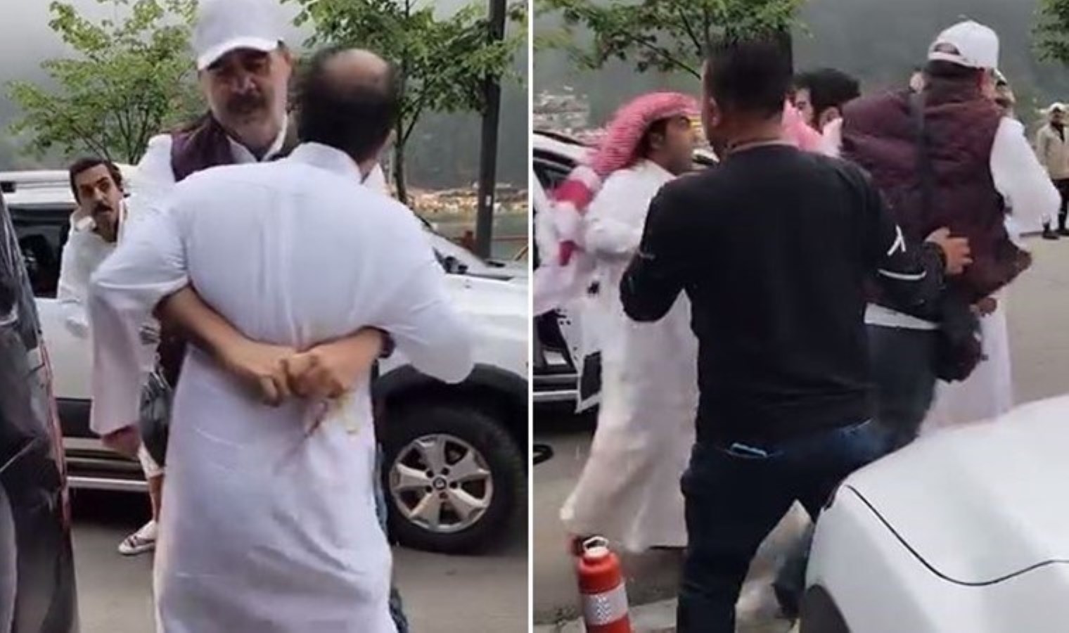 Arap turistler Uzungöl’de birbirine girdi!