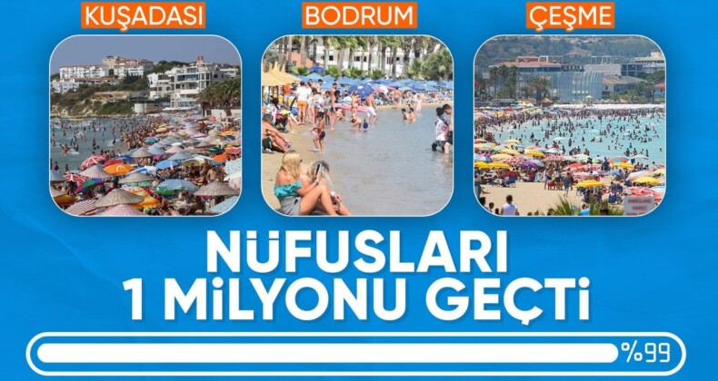 Bayram tatilinde bazı ilçelerin nüfusu 1 milyonu geçti