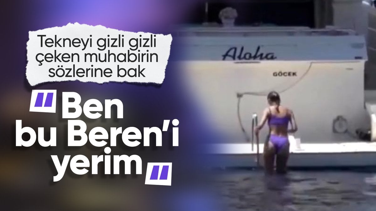 Beren Saat’i teknede görüntüleyen muhabir: “Ben bu Beren’i yerim”
