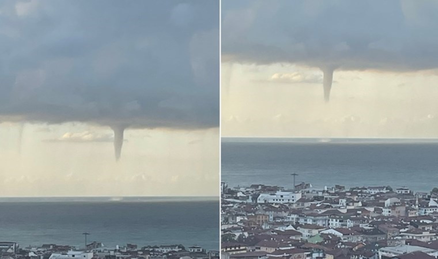 Denizde çıkan hortumun içinden geçtiler… O anları anlattılar!