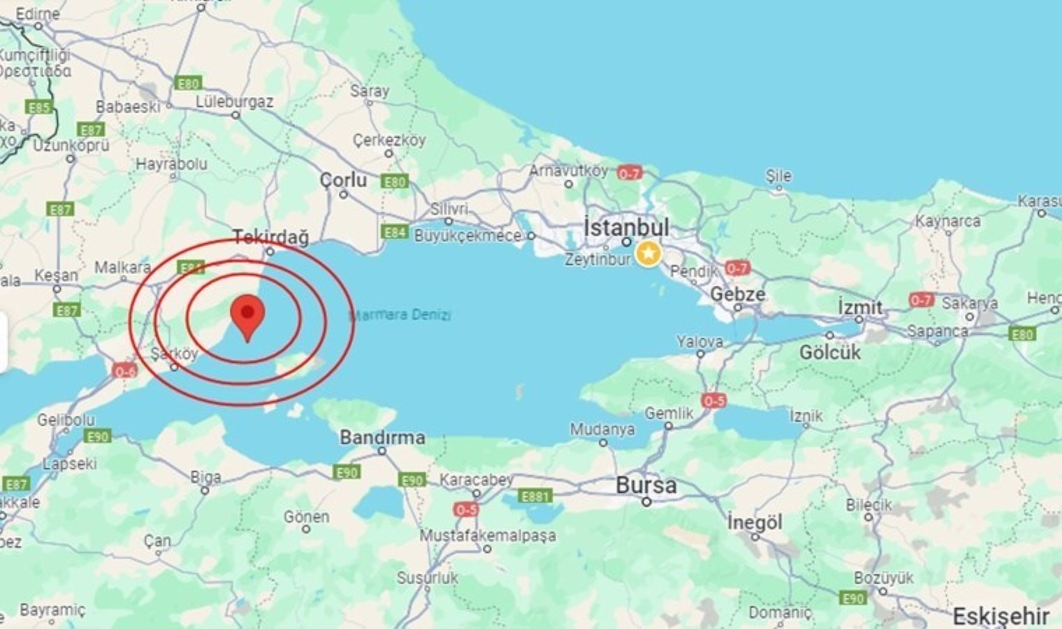 Son dakika… Marmara Denizi’nde deprem
