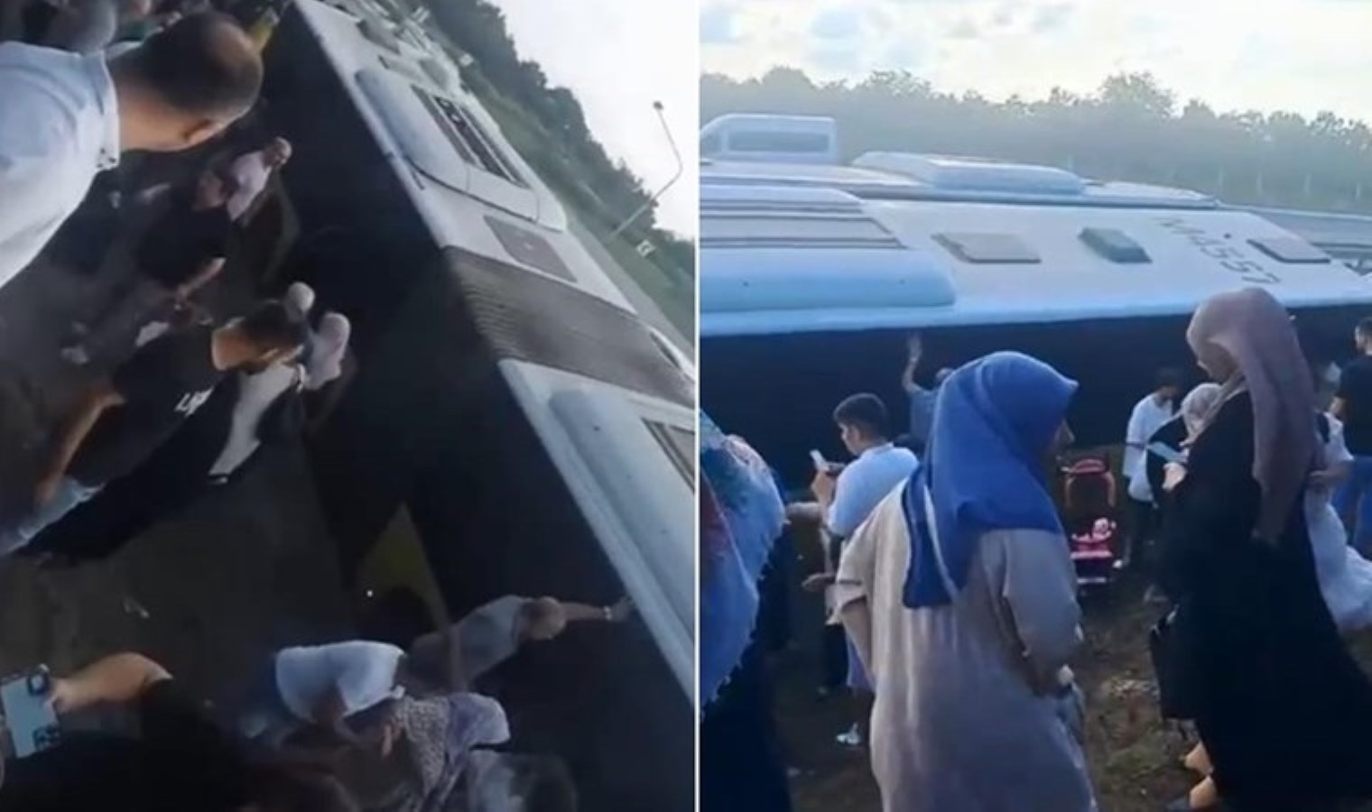 Arnavutköy’de İETT otobüsü yoldan çıkarak boşluğa düştü!