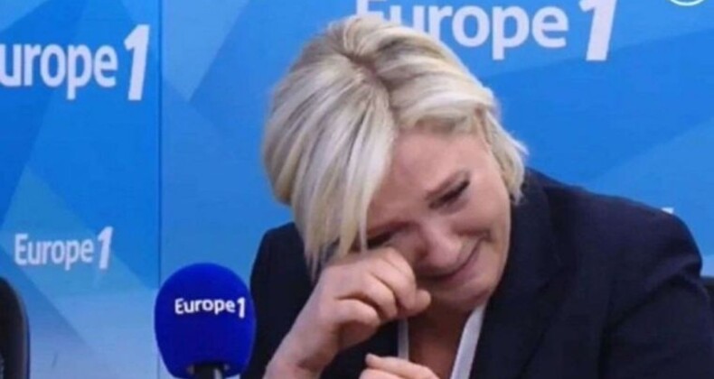 Aşırı sağcı lider Le Pen, seçim sonuçlarının ardından ağladı mı?