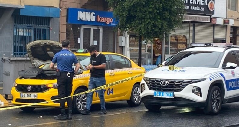 Beyoğlu’nda korku dolu anlar… Caddede rastgele ateş açtı, kurşunlar taksiye isabet etti!