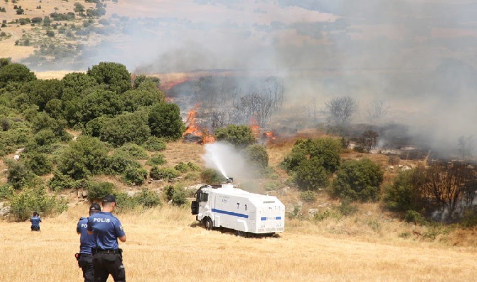 Edirne’de yerleşim yerlerine yakın tarlada yangın: 50 dönüm alan zarar gördü
