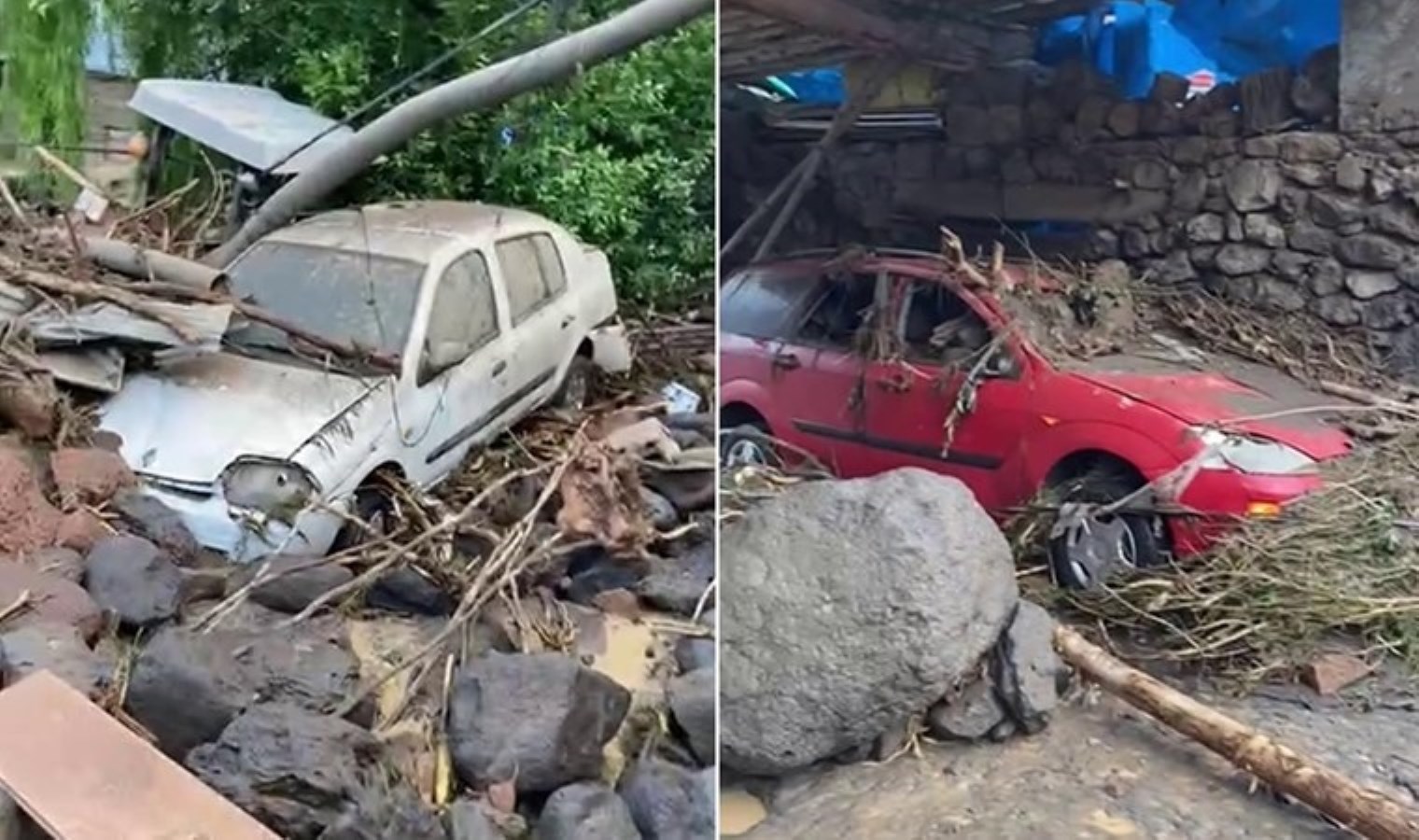 Erzurum’da sel: 16 ev ve ahır kullanılamaz hale geldi!