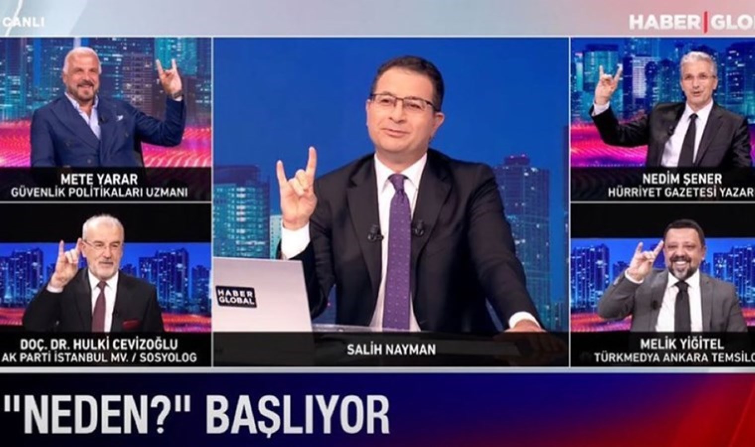 Haber Global canlı yayınında ‘bozkurt’ işareti: Sosyal medyada gündem oldu