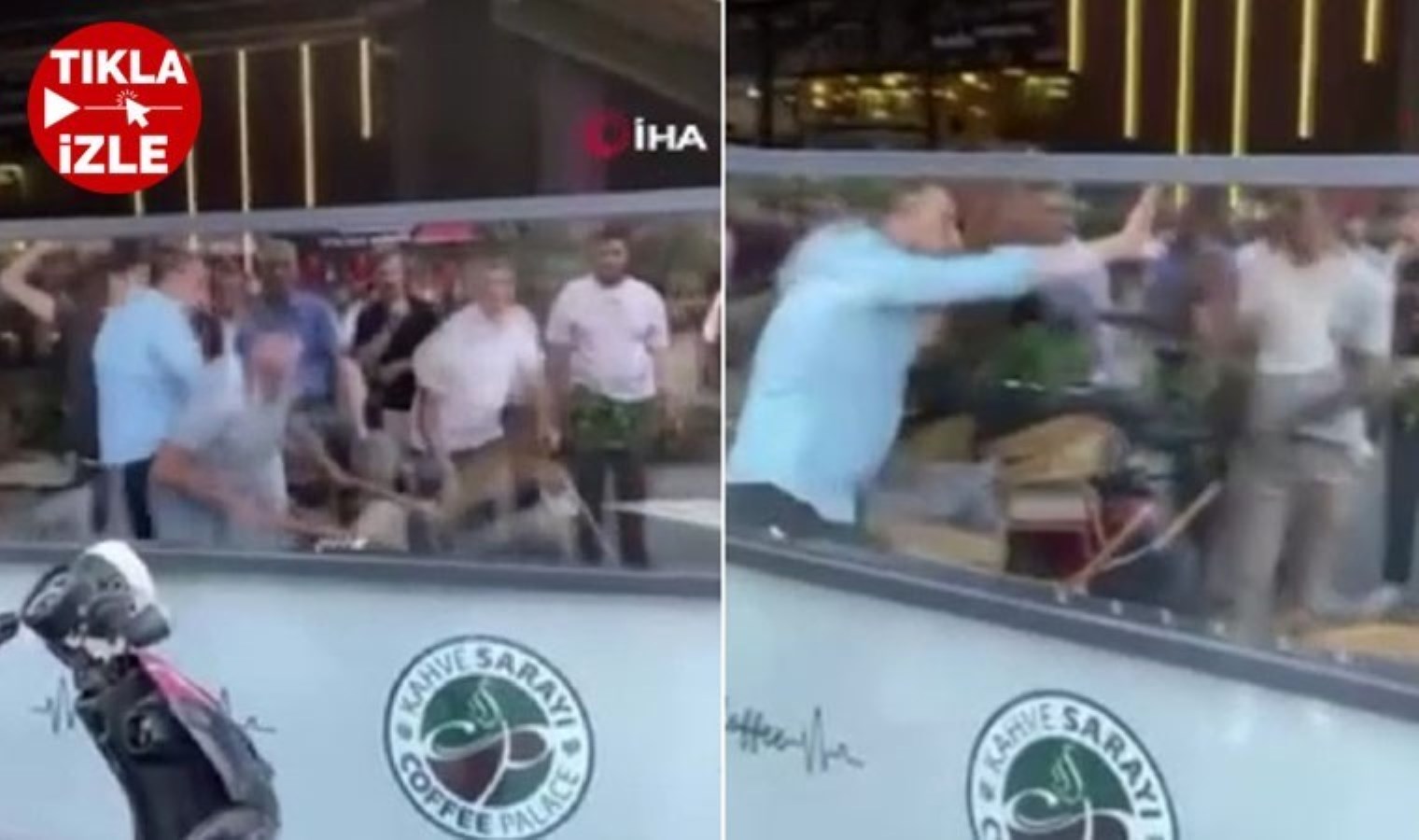 İki grup birbirine girdi… Sandalye ve sopalar havada uçuştu