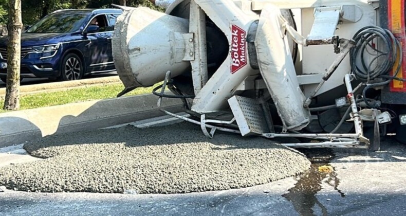 Kartal’da beton mikseri devrildi: 1 yaralı