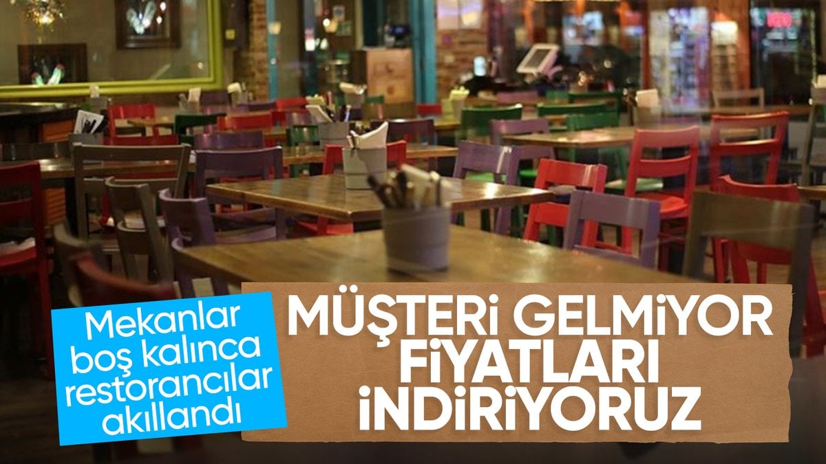 Müşteri sayılarının azaldığı restoran ve kafelere indirim çağrısı