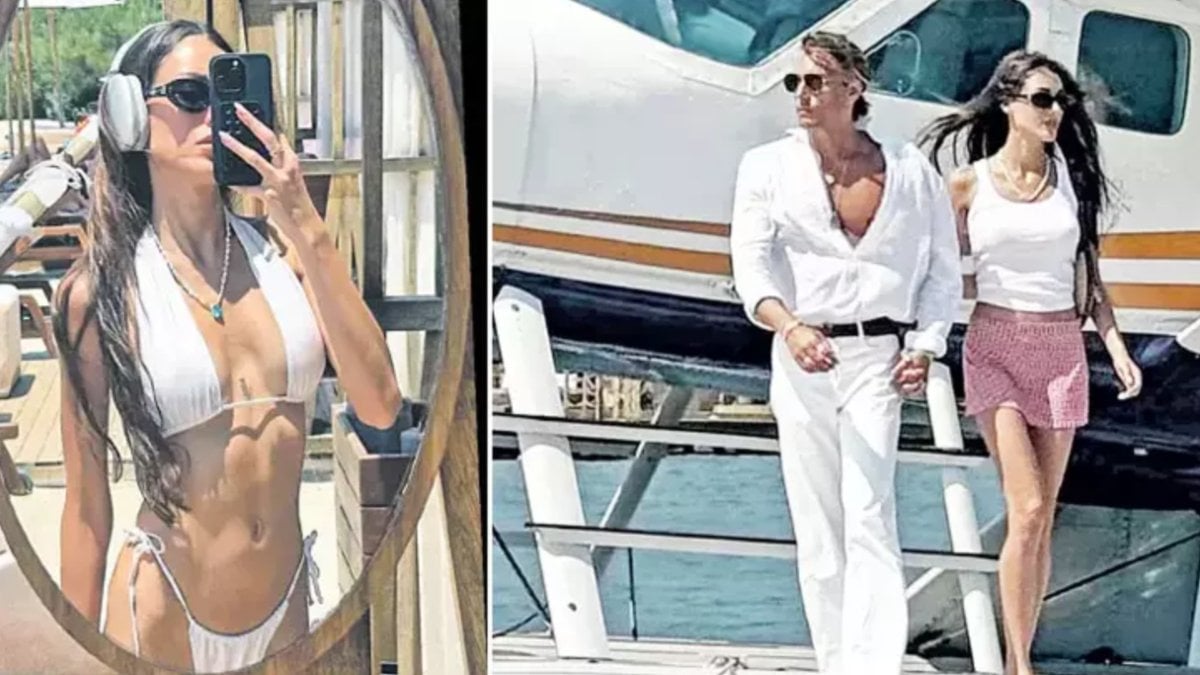 Oyuncu Dilan Çiçek Deniz ve sevgilisi Rafael Cemo Çetin Yunanistan’dan döndü. Uçak pozlarına beğeni yağdı