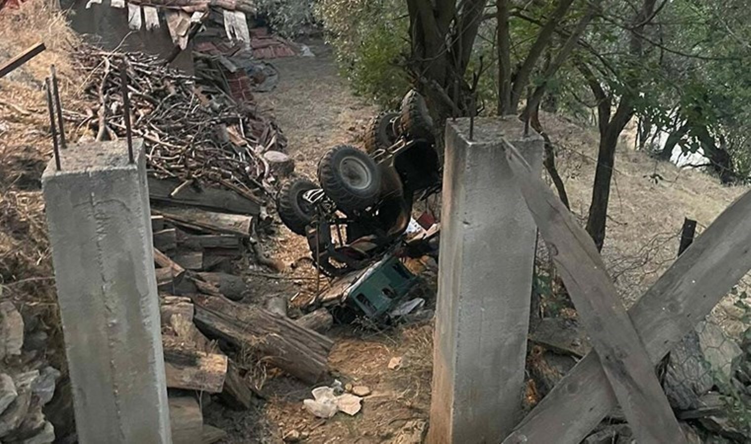 Şarampole devrilen ATV’nin sürücüsü hayatını kaybetti