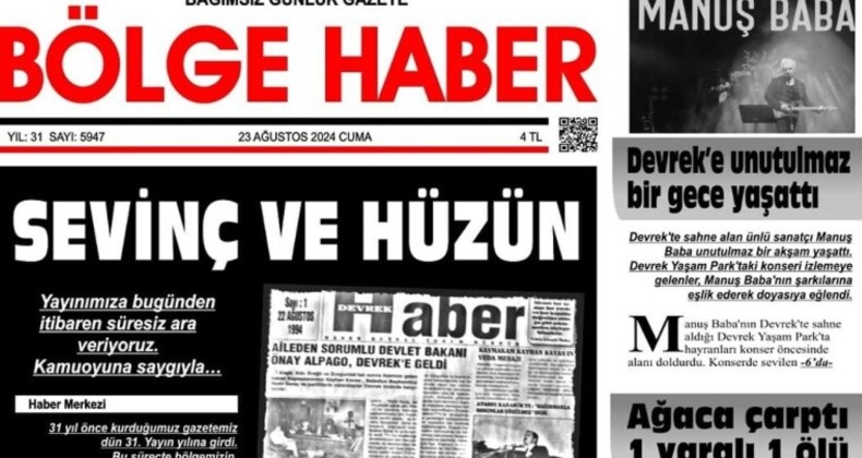 31 yıllık gazete, yayınına süresiz ara verdi