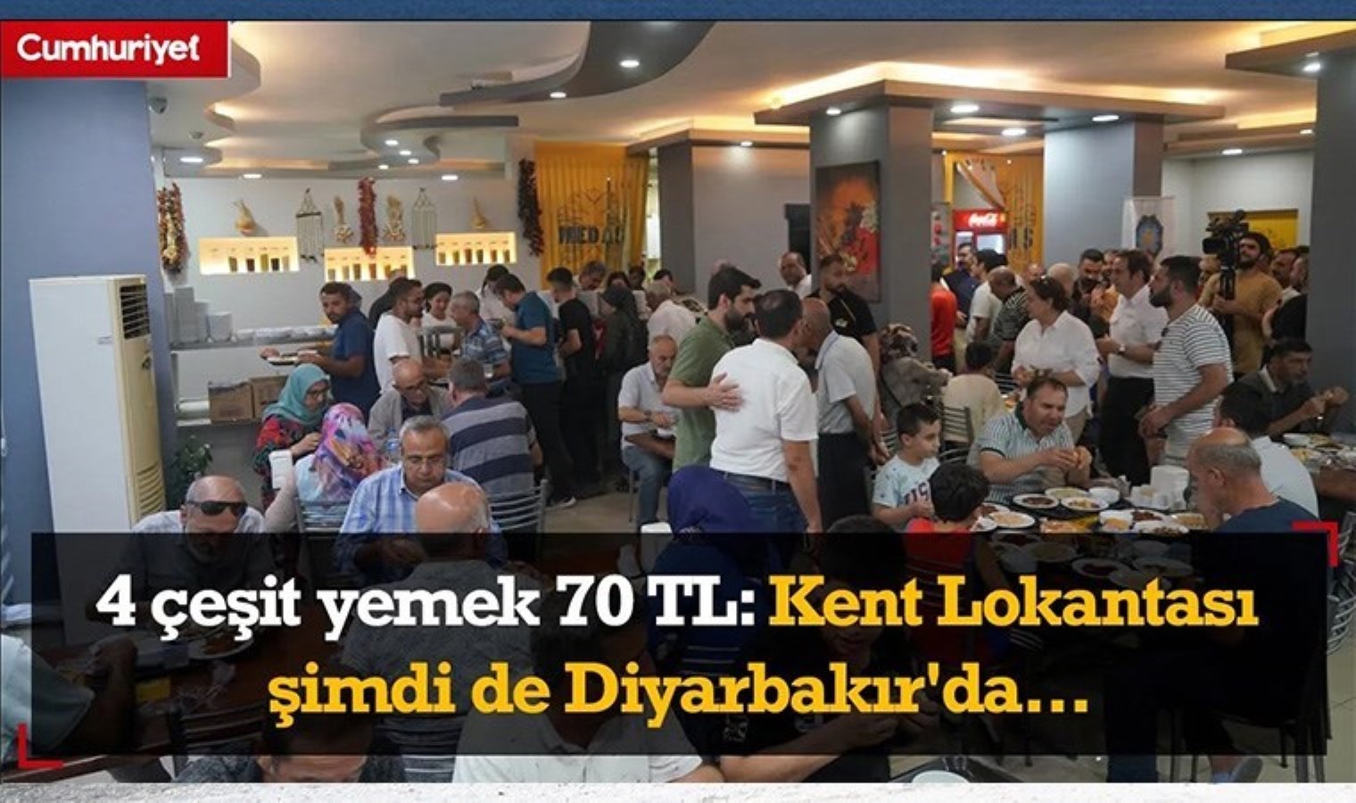 4 çeşit yemek 70 TL: Kent Lokantası şimdi de Diyarbakır’da…