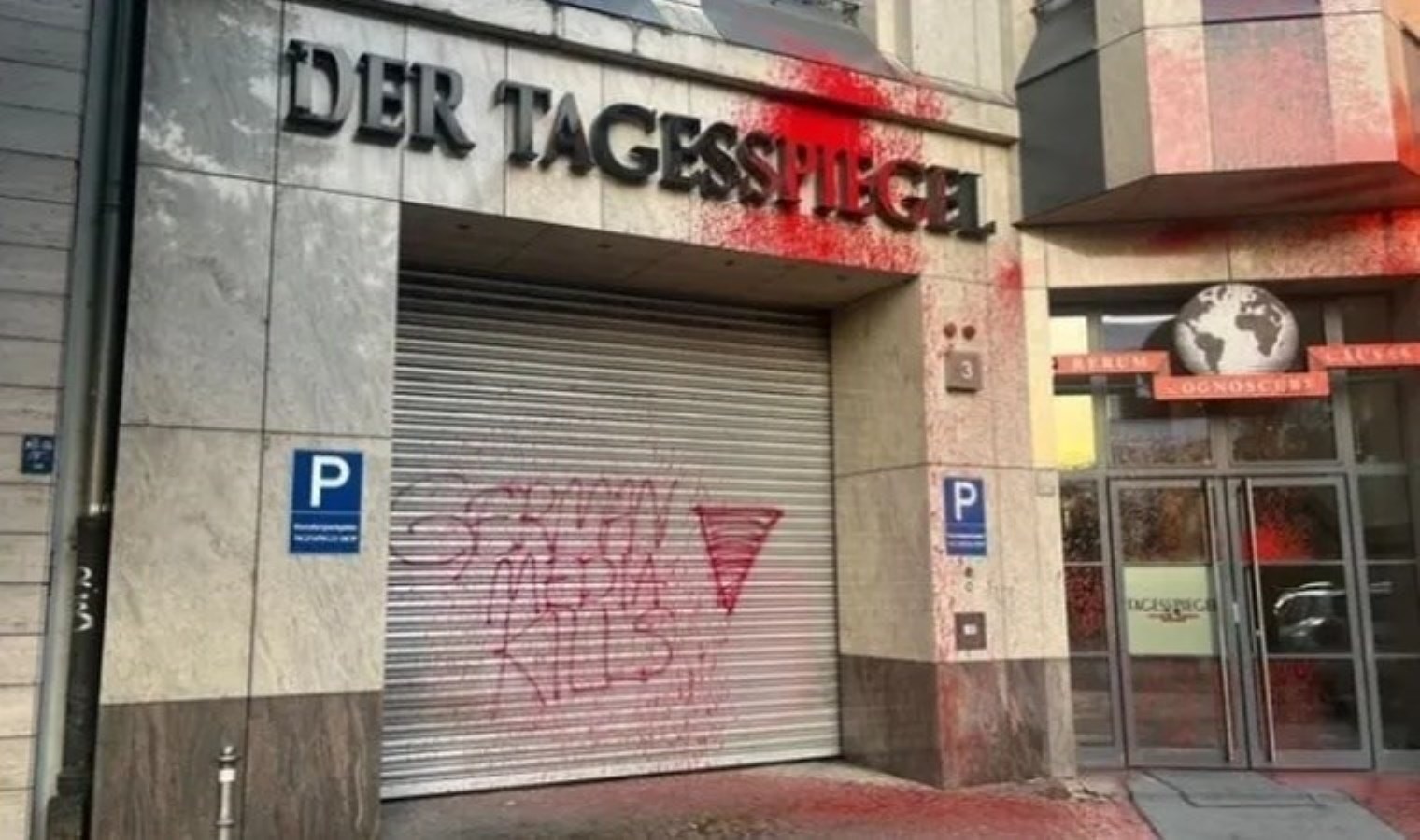 Alman medyasının ofisine boyalı saldırı: ‘Alman medyası öldürür…’