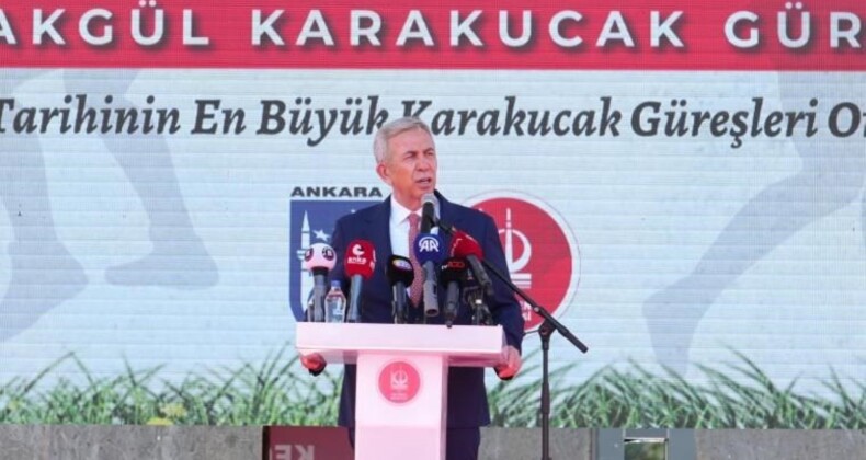 Ankara Büyükşehir Belediye Başkanı Yavaş, “Taha Akgül Karakucak Güreşleri”ni izledi: “Biz ata sporumuzu desteklemek, yeni Ahmet Ayık’lar, Taha Akgül’ler yetişsin istiyoruz”