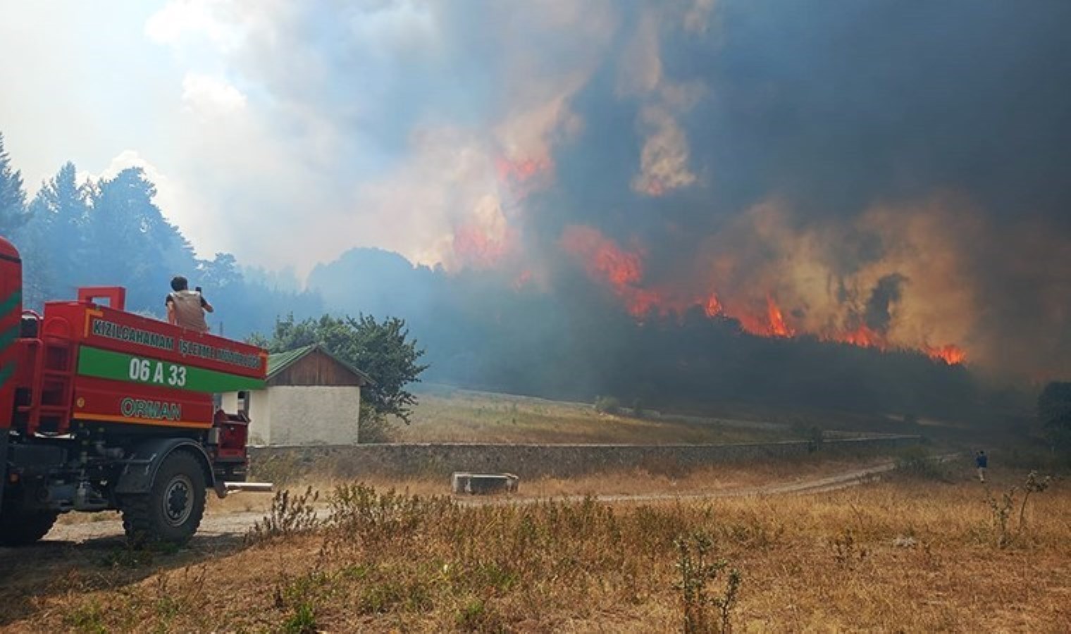 Ankara Kızılcahamam’da orman yangını!