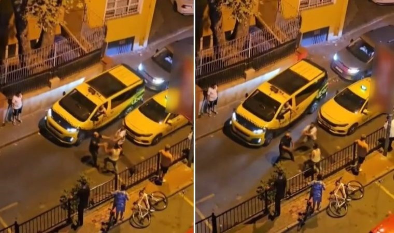 Fatih’te yol verme hengamesi: Taksi sürücüsünü darbettiler