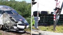 Hızlı tren traktöre çarptı: Avrupa’da tren trafiği aksadı