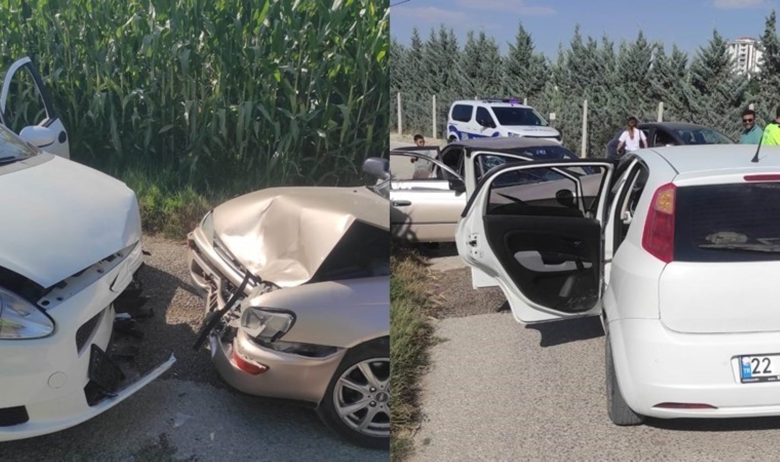 Konya’da iki araba çarpıştı: 5 yaralı