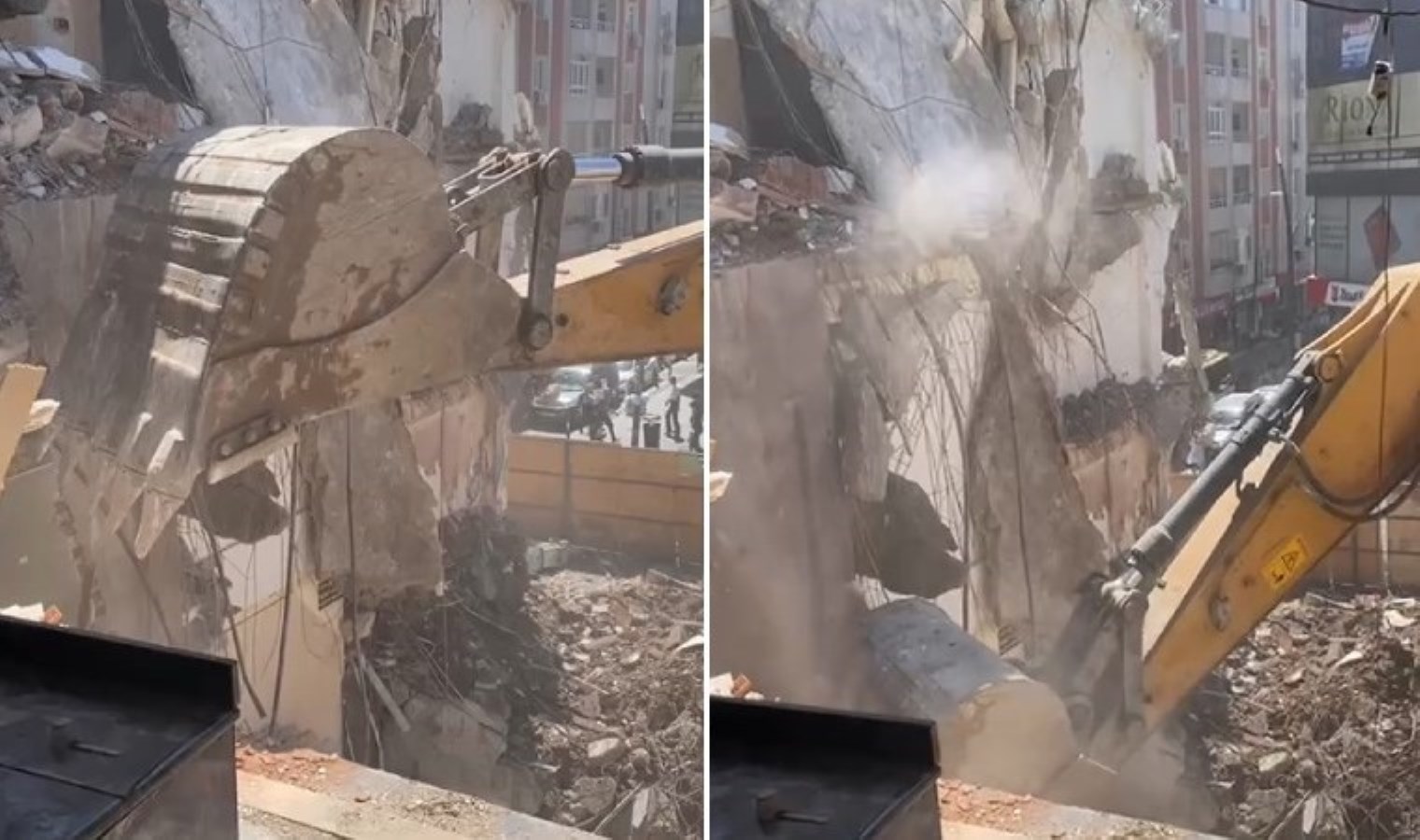 Küçükçekmece’de yıkım sırasında bitişikteki binanın duvarının olmadığı ortaya çıktı