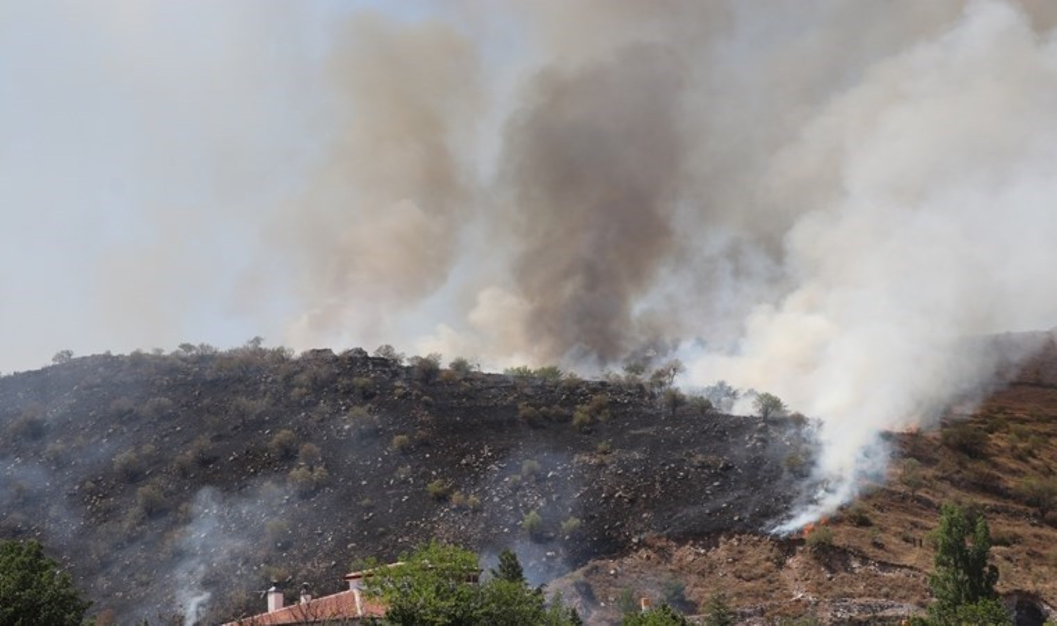 Melikgazi’de Hasan Dağı’nda Yangın Çıktı