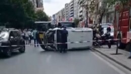 Şişli’de Alkollü Sürücü Devrildi, Trafik Sıkıştı