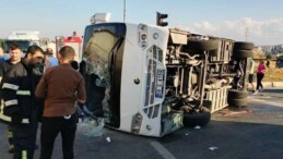 Tekirdağ’da Trafik Kazası: Midibüs Devrildi, 11 Yaralı