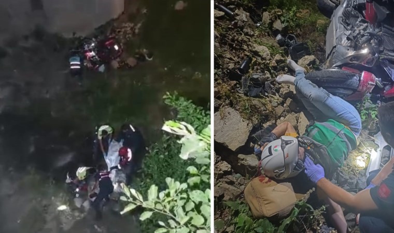 Uzungöl’de Suudi turist motosiklet ile dereye uçtu: 1 meyyit