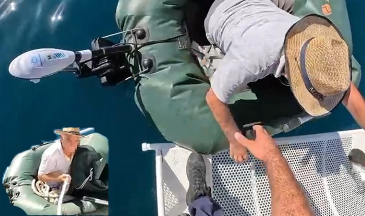 Batmak üzere olan lastik botta mahsur kaldı, sahil güvenlik kurtardı