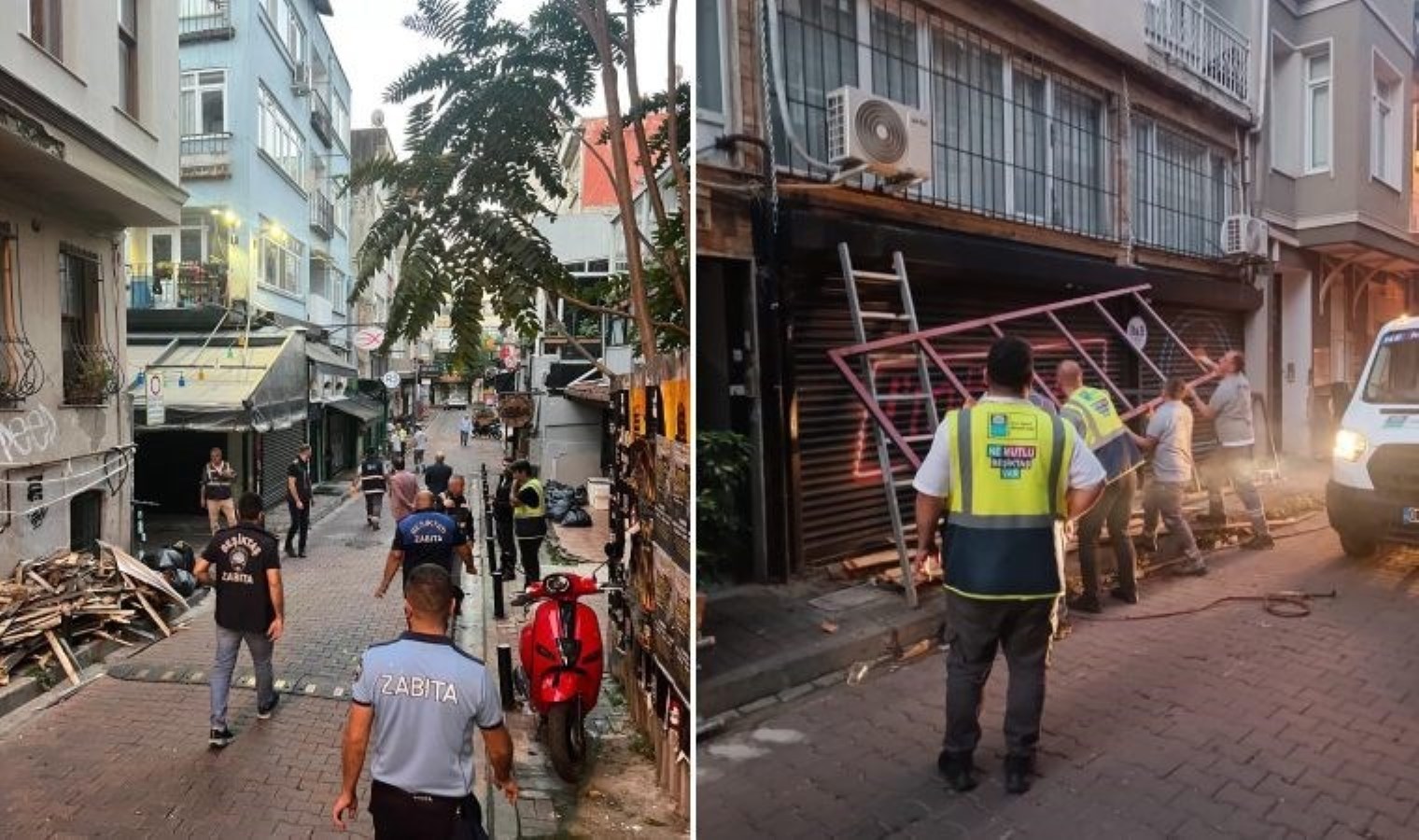 Beşiktaş Belediyesi işgalleri kaldırmaya başladı