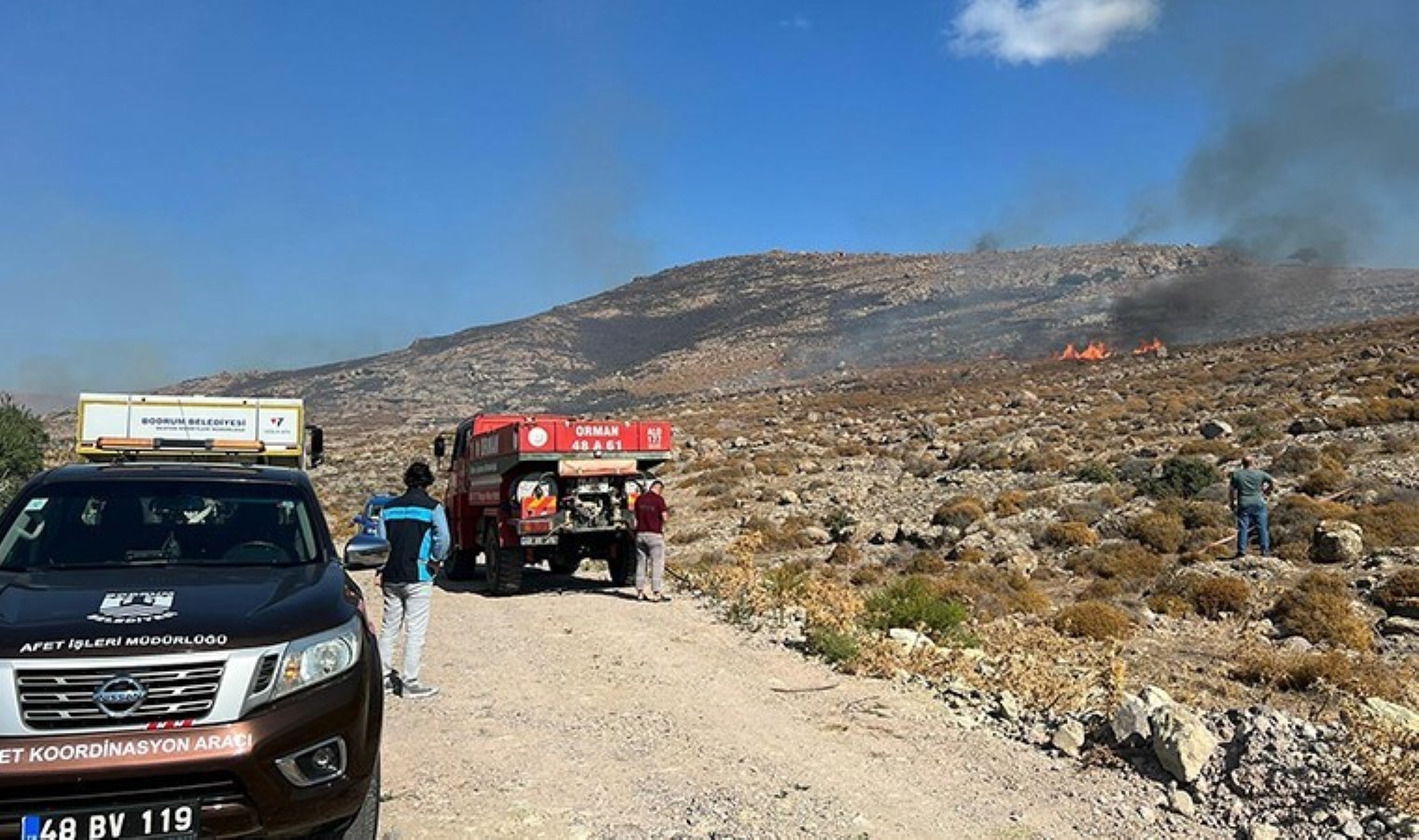 Bodrum’da ot yangını: 2 saatte söndürüldü