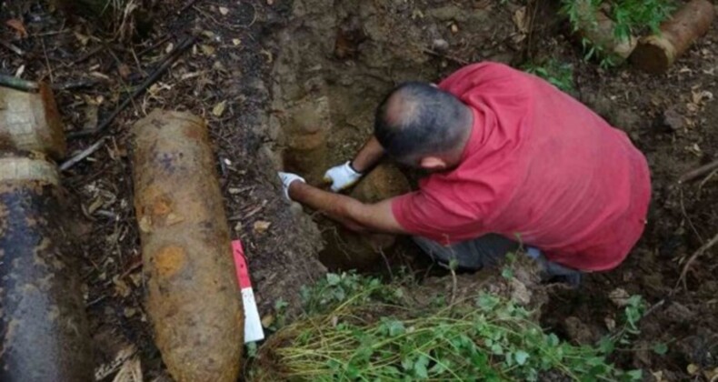 Çanakkale’de 109 yıllık 18 top mermisi bulundu