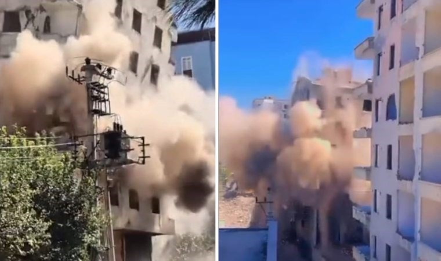 Diyarbakır’da ağır hasarlı 7 katlı bina yıkım sırasında çöktü