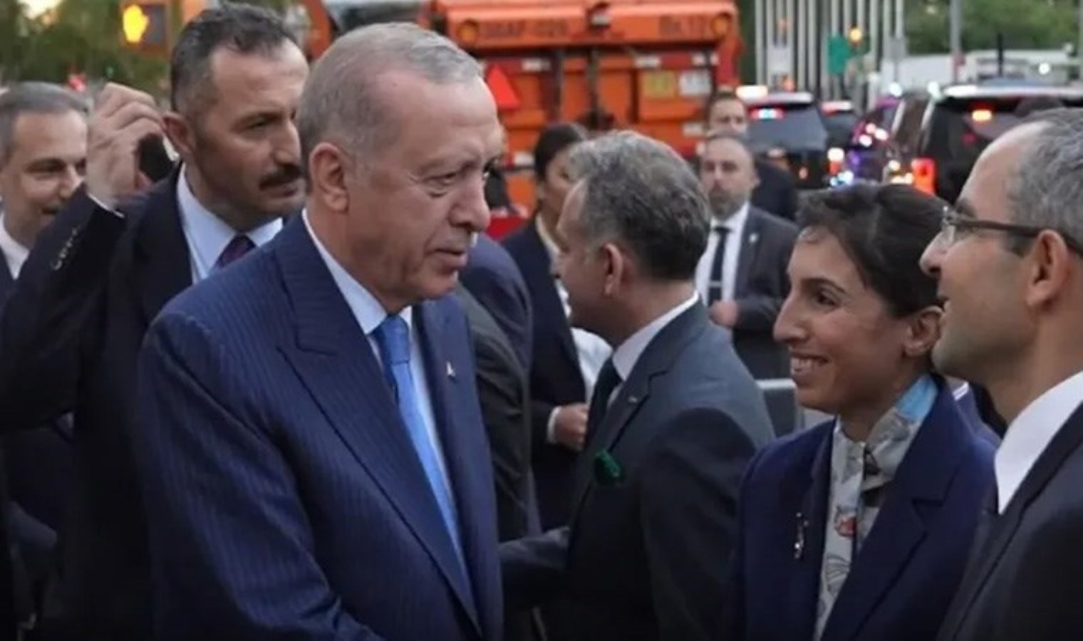 Erdoğan’ı ABD’de karşılayanların arasında Hafize Gaye Erkan da yer aldı