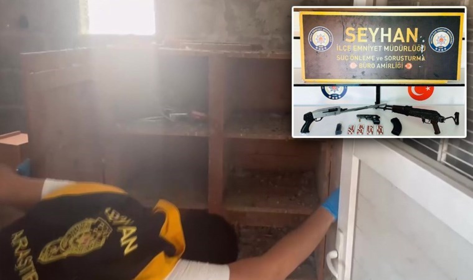 Güvercin kulübesinden ‘Kalaşnikof’ çıktı