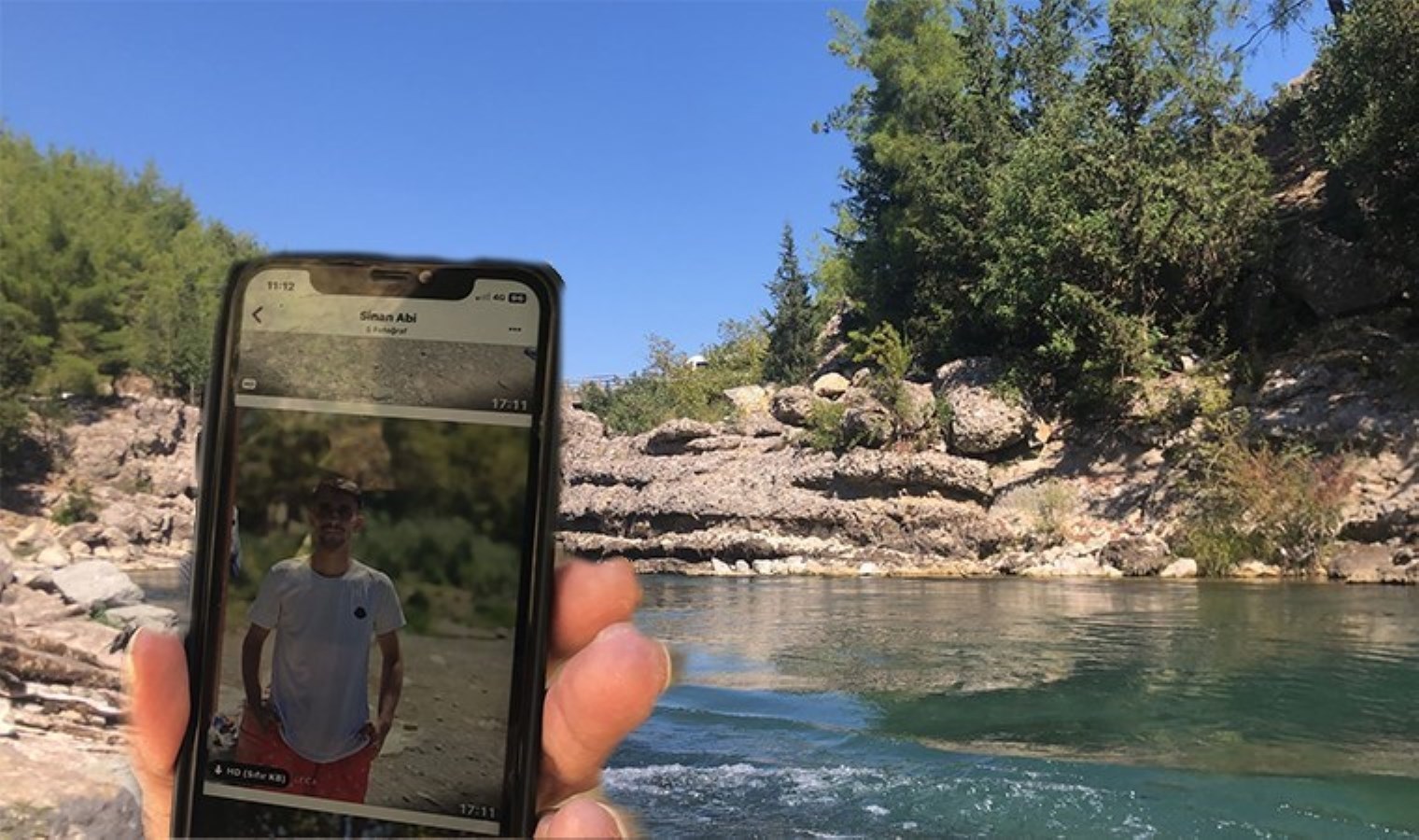 Irmakta 1,5 aydır aranan gencin suya girmeden hemen önceki fotoğrafları ortaya çıktı