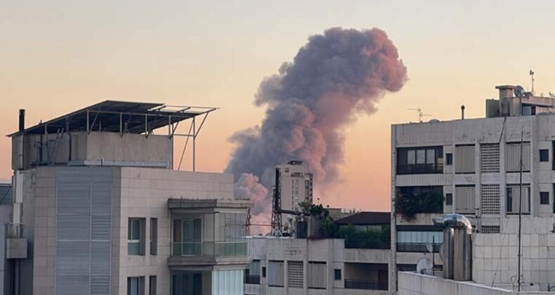 Lübnan’ın başkenti Beyrut’ta çok sayıda patlama sesi duyuldu