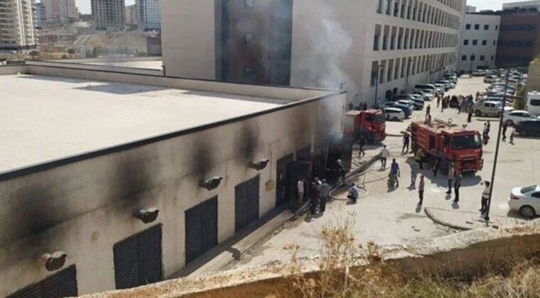 Mardin’de hastane trafosunda yangın