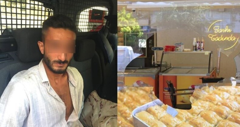 O anlar kamerada: Baklava hırsızı gözaltına alındı