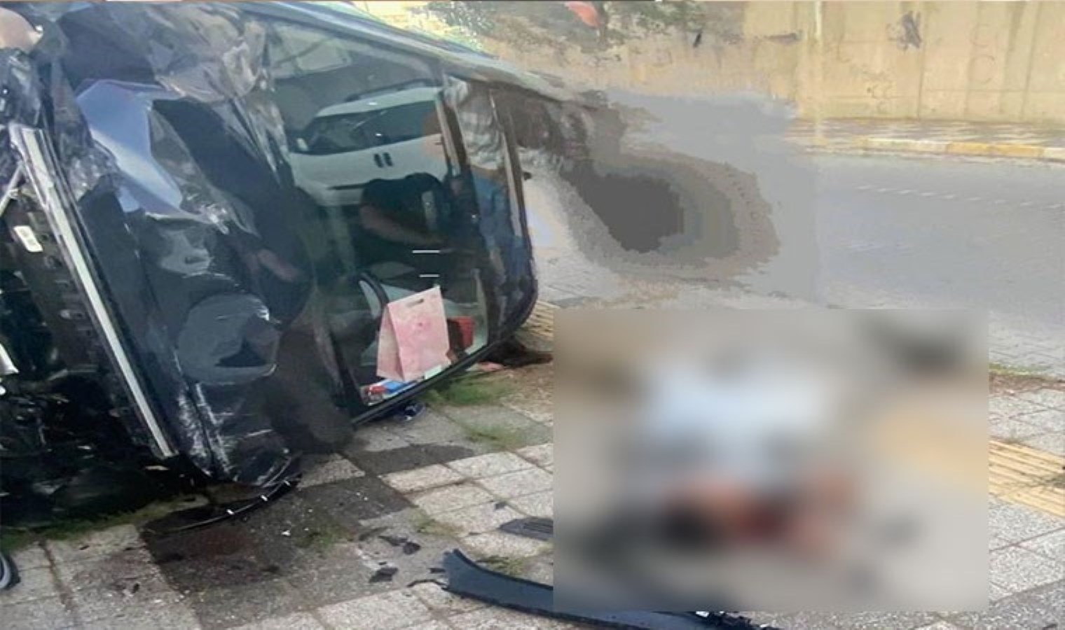 Ot biçerken takla atan otomobilin çarptığı belediye işçisi hayatını kaybetti