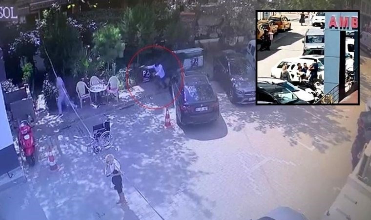 Özel hastane bahçesi karıştı…O anlar kamerada: 6 yaralı