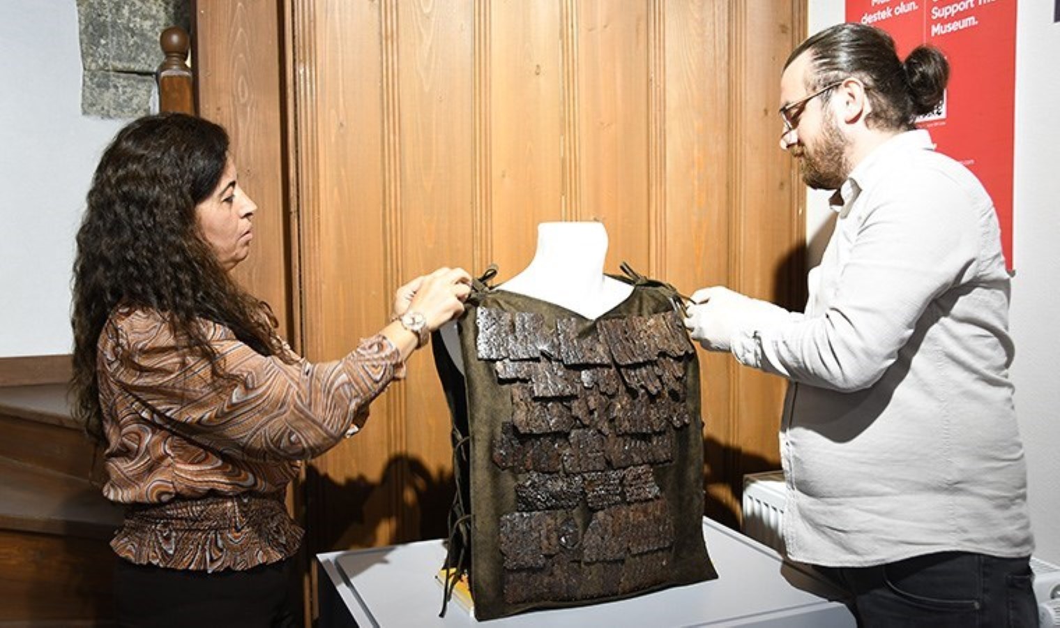 Roma dönemi lejyoner zırhı Gümüşhane Kent Müzesi’nde sergilenmeye başlandı