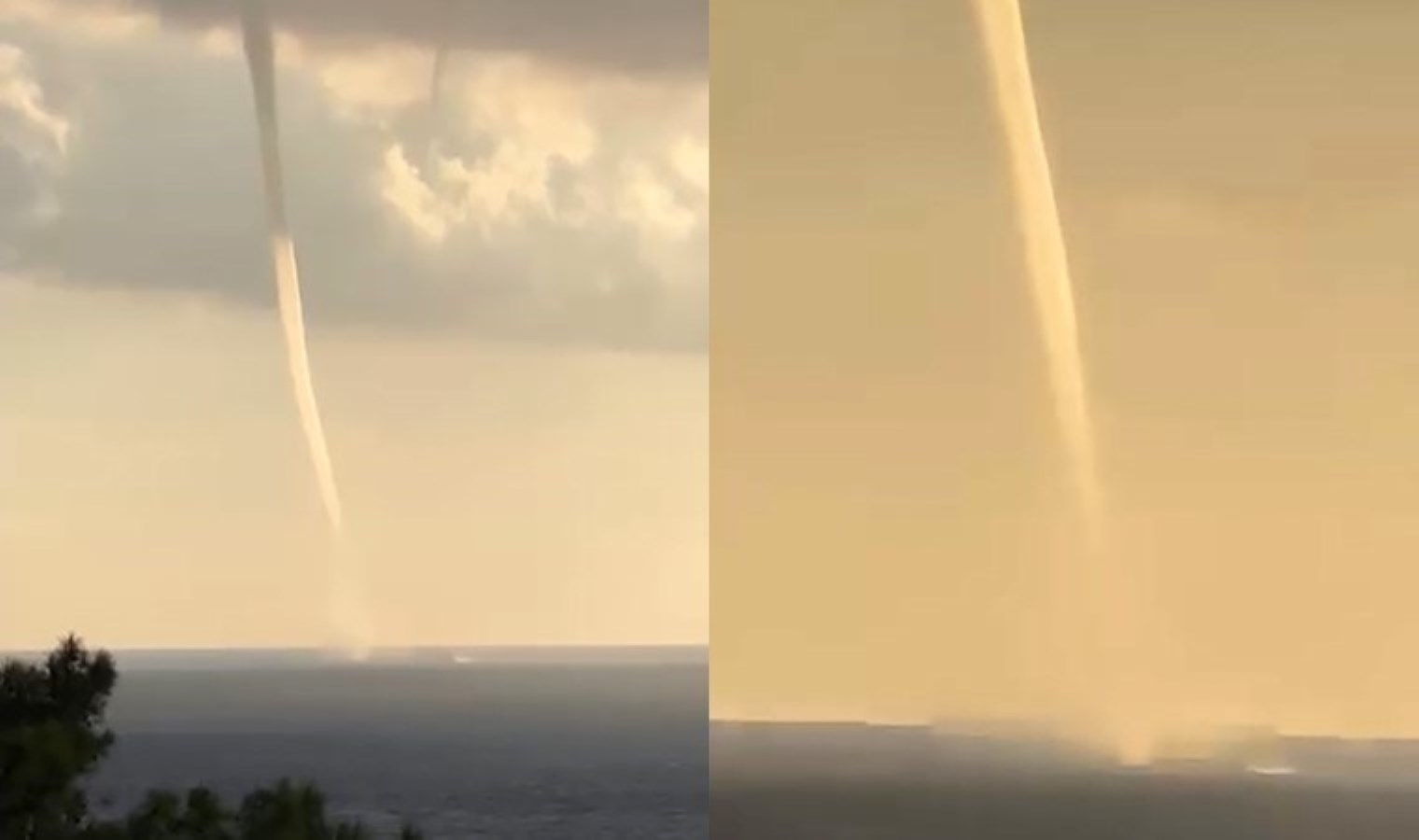 Samandağ’da denizde hortum