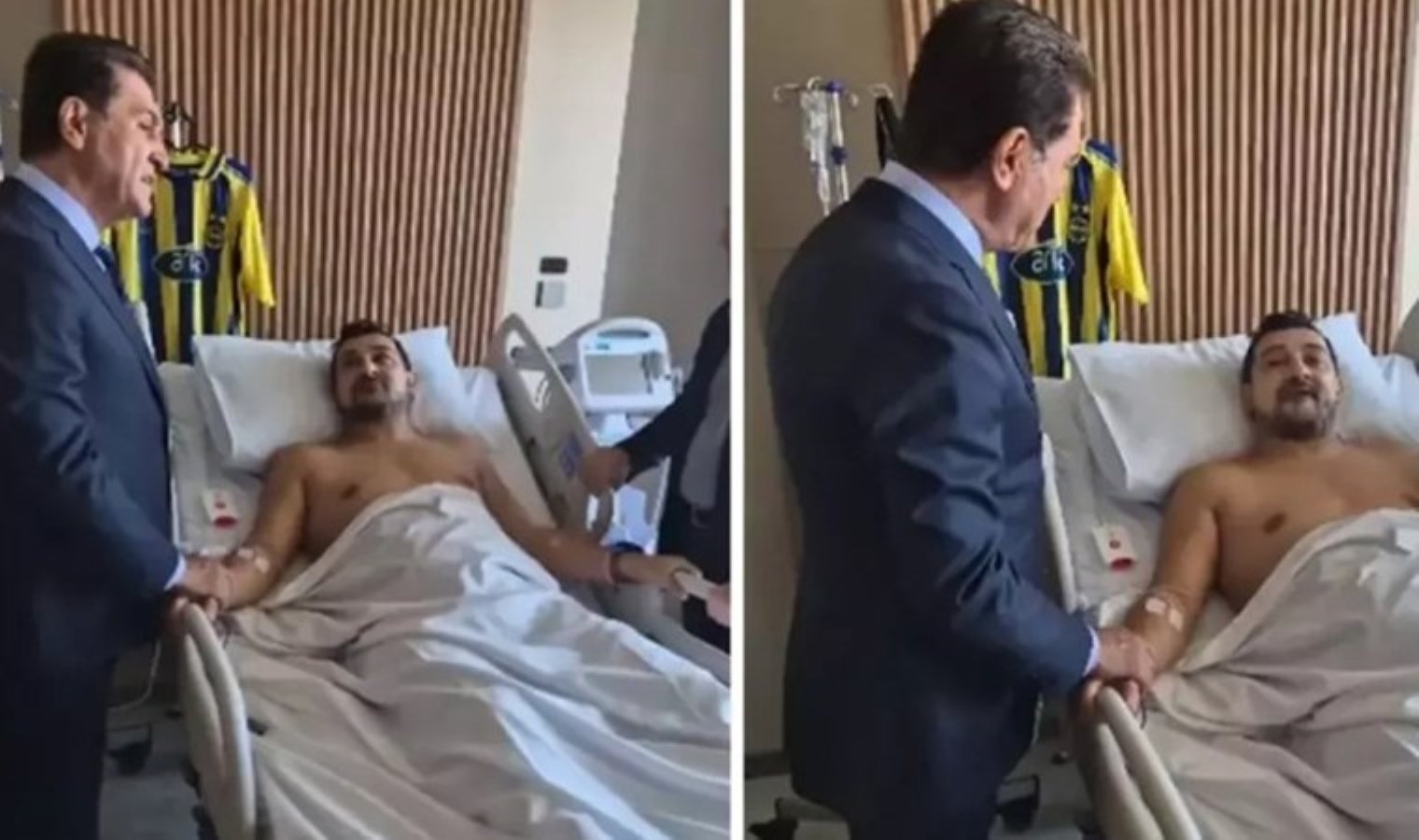 Serhat Akın’ın hastaneden ilk görüntüleri: Mustafa Sarıgül ziyarete geldi