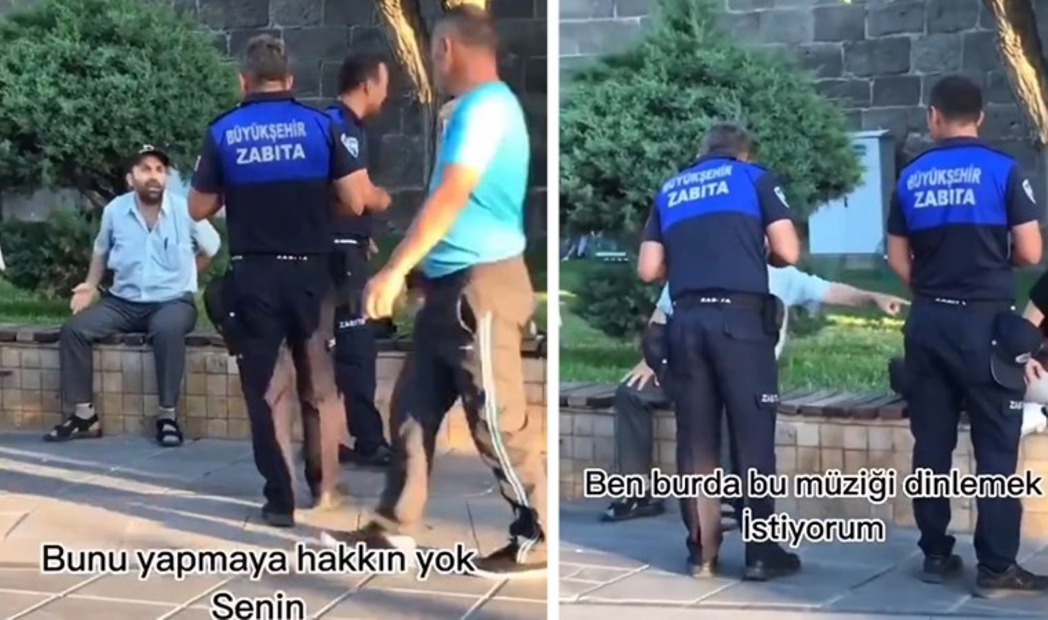 Sokak müzisyenine müdahale eden zabıta ekiplerine yurttaştan tepki: ‘Ben müzik dinlemek istiyorum, siz Allah değilsiniz, Cumhurbaşkanı gelsin, fiyatlar almış başını gidiyor’
